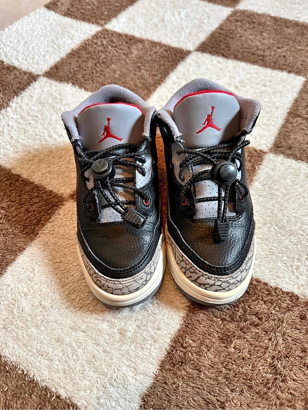 Jordan Air Jordan 3 Retro TD "Black Cement" Boys US 3C Black & Gray size 12c